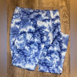 Avia Plus Size XXL Tie Dye Blue White Leggings